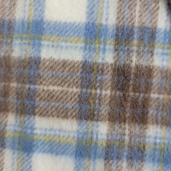 Edinburgh Cashmere NEW  Kids Scarf Stewart Muted Blue Tartan Plaid 100% Cashmere - Picture 6 of 9